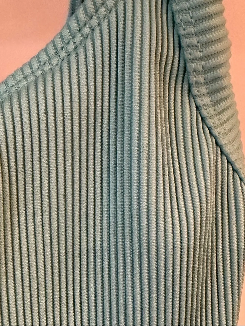 Mae ribbed  Classic Scoop One-Piece Swimsuit in Aqua with hygienic liner - small